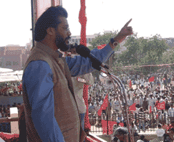 Comrade Dipankar addressing Rally