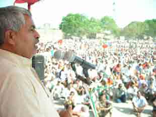 Amar Yadav, Candidate, Siwan addressing 31 March Rally