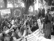 AIPWA Dharna at Patna, 15 Jan.